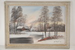 Stig Aspelin tavla, vinter, 72x51cm. M6