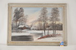 Stig Aspelin tavla, vinter, 72x51cm. M6