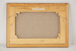 B. Mattsson 89 tavla, vy över en by, 50x35cm. M7