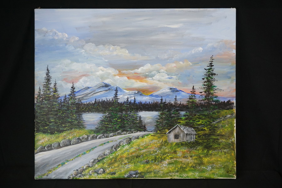 Tavla, berg 65,5x55,5cm. M11