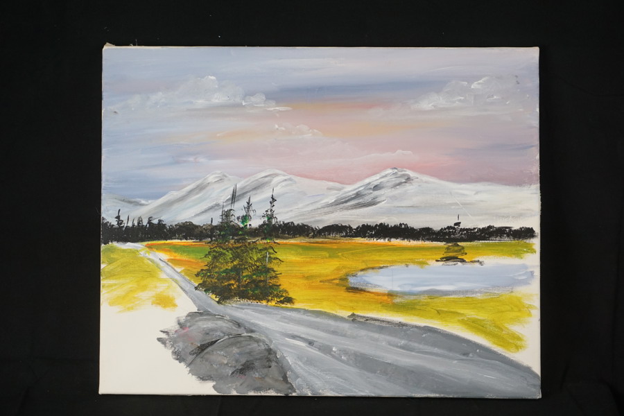 Tavla, bärgar 54,5x43,5cm. M14