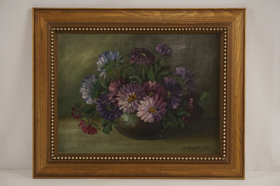 S. Kandell 1923, Blommor, Tavla 51,5x41,5cm. M20
