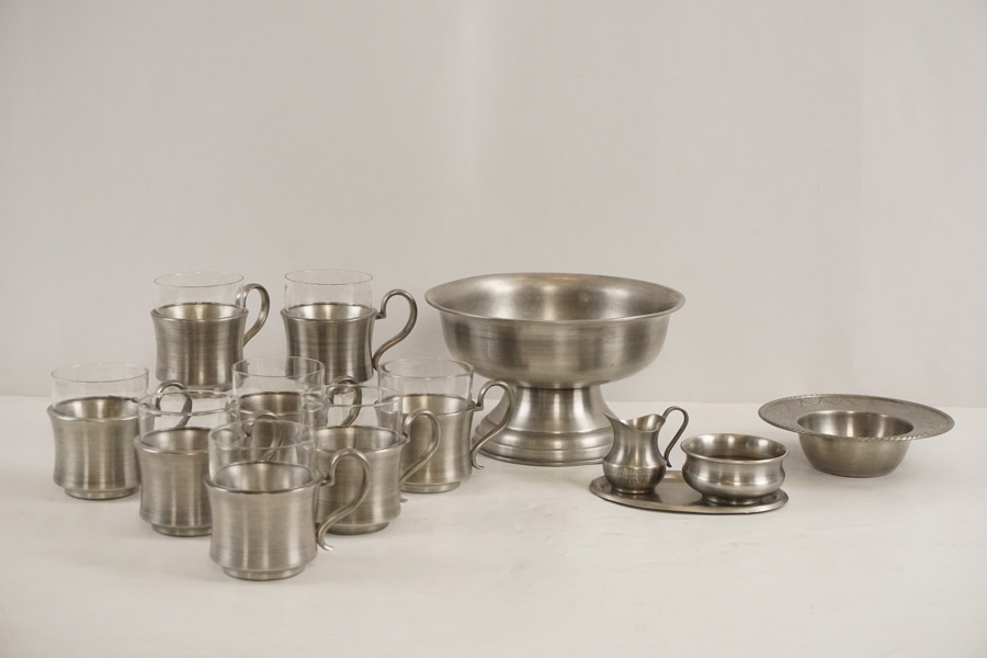 Jämtslöjd OO Skål, koppar mm i tenn. A46