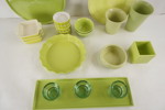 Gröna vaser, ugnsformar, tallrik, Broste mm. BC30