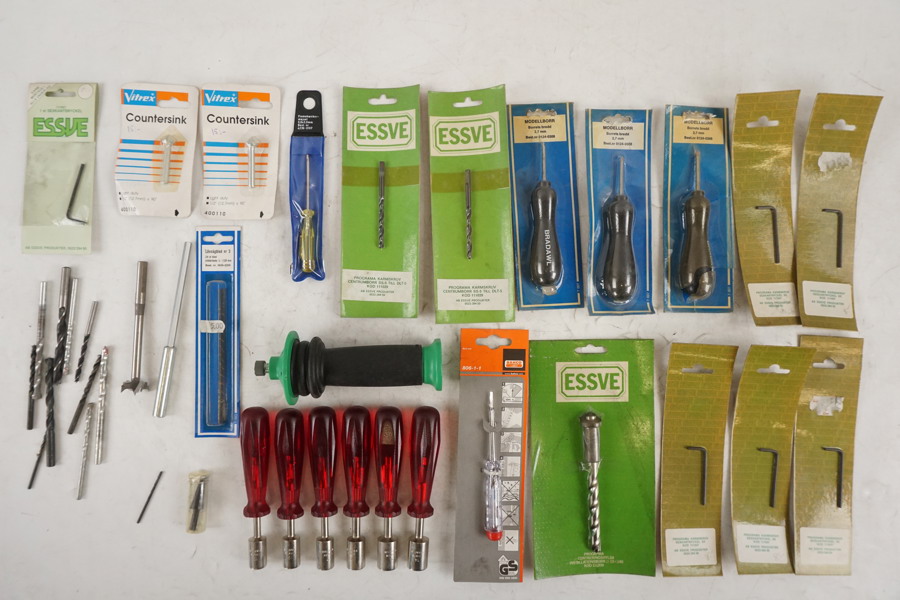 Modellborr, Bahco borr, Hylsskruvmejslar mm. D101