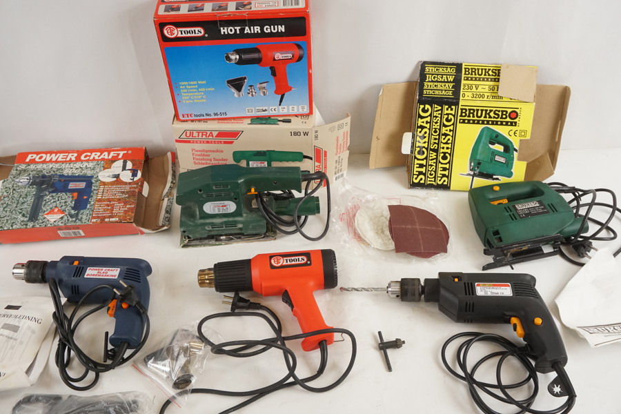 Sticksåg, borrmaskin, slipmaskin mm. BC124