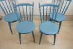 4st Pinnstolar blå. B128