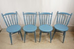 4st Pinnstolar blå. B128
