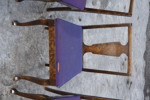 3st stolar med lila stoppad sits. B154
