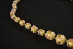 Halsband i Murano glas, guld färg. A117
