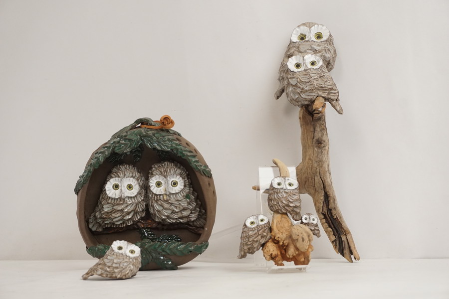 Elsie Granholm ljuslykta mm, Ugglor. G72  