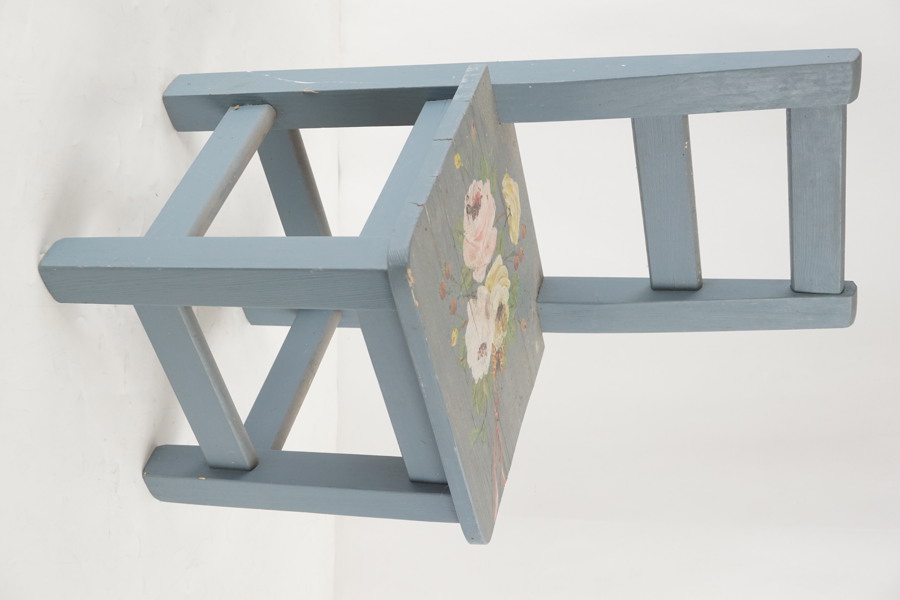 Barnstol blå, allmoge. B495/