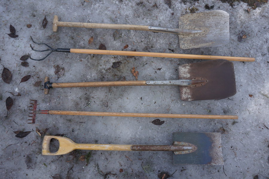 5delar Spadar & kratta Fiskars mm. B217