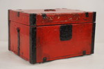 Liten Träkista, rödmålad. D24