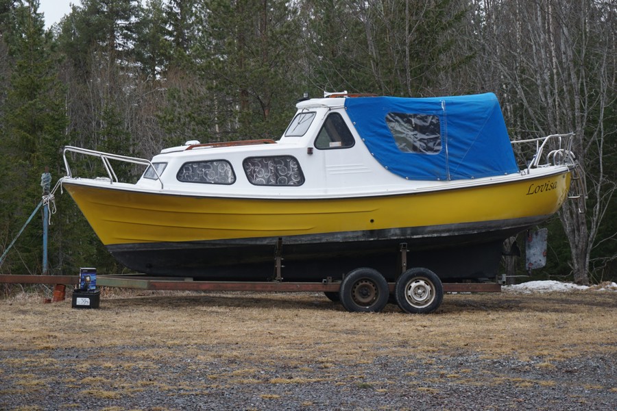 Myra 21 snipa -1969 med upptagningsvagn