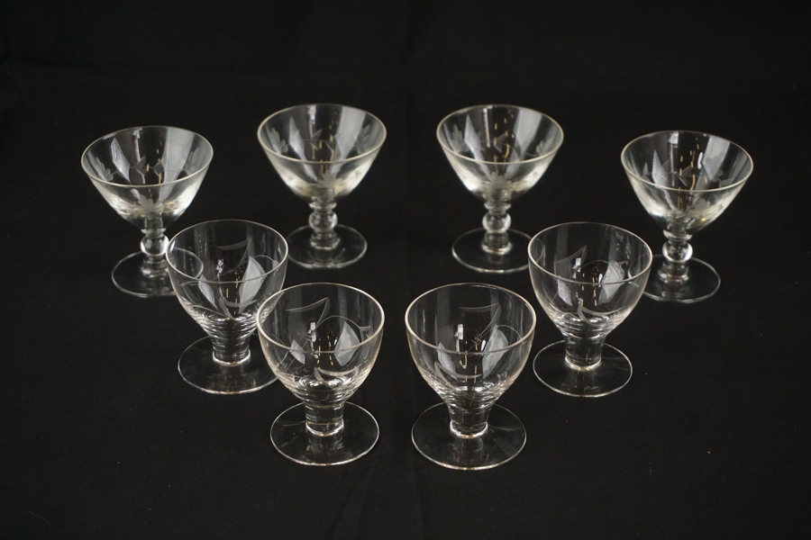 Spritsglas i kristall, handslipad. G13/