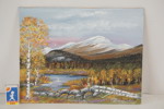 E. H. -20, Tavla, Snötäckta berg 35,5x28cm. A10/