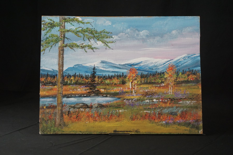 Tavla, landskap 39,5x29,5cm. A34/
