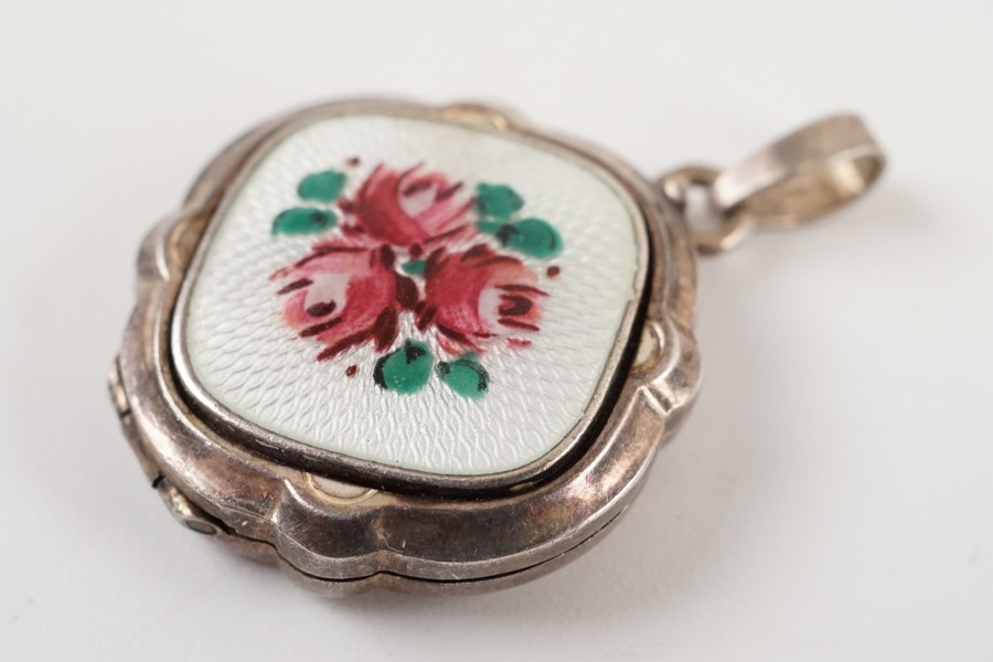 Vintage Foto­medaljong i silver 6,8g. A54