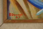 B Durvall abstract tavla 55x88cm. M1
