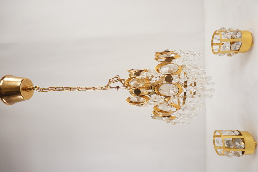 Taklampa & ljusstakar, guldfärg. G31