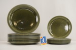 15st Stavangerflint Grönette, tallrikar. G35