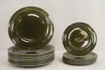 15st Stavangerflint Grönette, tallrikar. G35