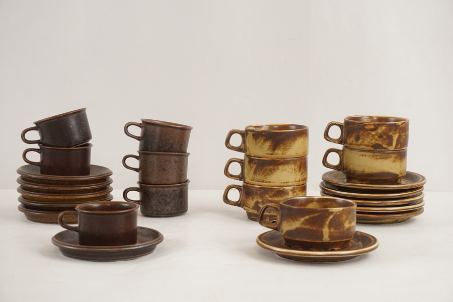 Arabia kaffekoppar mm,  brun. G37