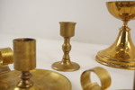6st Ljusstakar i mässing mm. A77