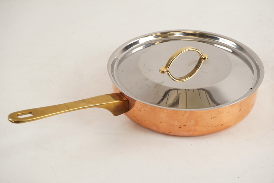 Traktörpanna, koppar, med lock. C6