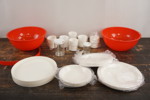 Nordfalks, vintage Picnic Bowl, röd mm. BC30