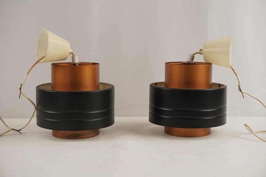 2st Vintage fönsterlampor i metall. M7