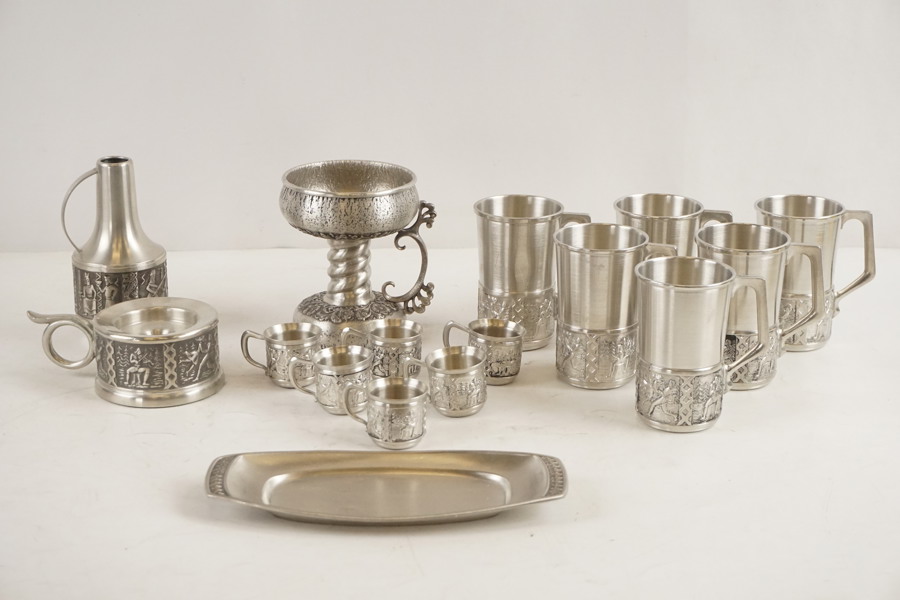 Norsk tenn muggar, kanna mm. A122