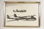 Tryck, flygplan J 28, 107x77cm. B82