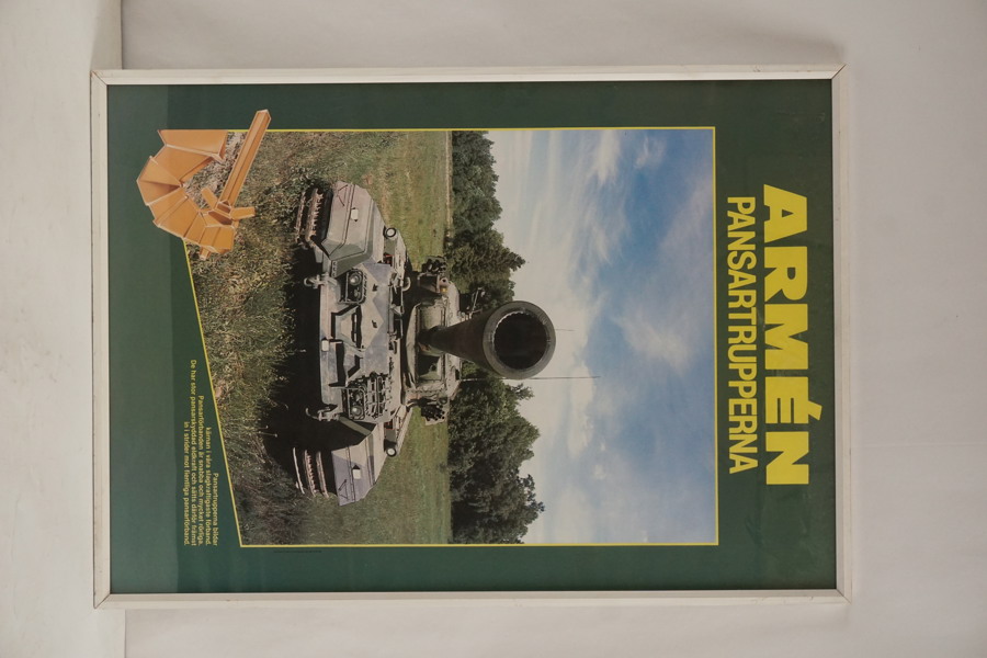 Affisch Pansartrupperna, militär, 50x70cm. M21