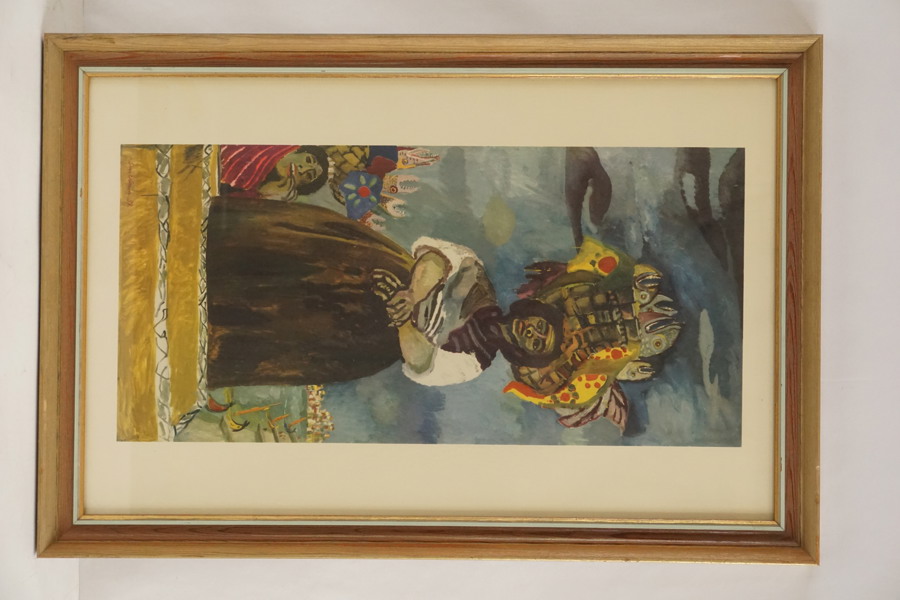 Sven Erixon, fiskarkvinna, tryck 40x59 cm. M32