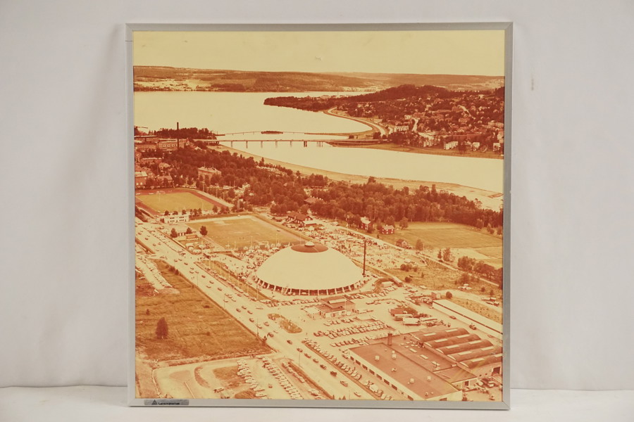 Bild, Flygvy över Borlänge 50x50cm. M34