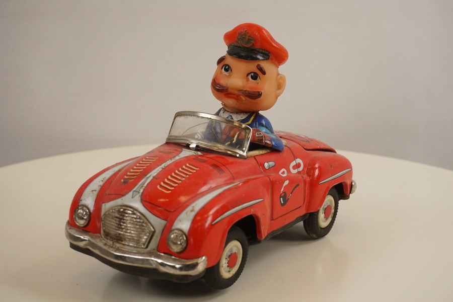 “Smokey Joe, Vintage plåtbil leksaker. A151