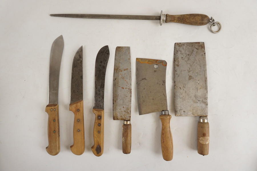 Vintage Kinesiska köttyxor mm. D69