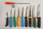 Slaktarknivar, knivslip Frost, Giesser, Mora mm.  D86