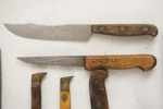 Vintage Köttknivar & köttyxa. D98