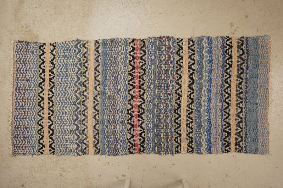 Trasmatta 185x85cm, blå mm. B278
