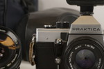 Praktica kamera reflex , blixt 3st objektiv mm. D115