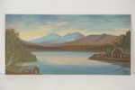 Borgafjäll 1991 tavla, landskap 71x34cm. M4/