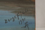 Borgafjäll 1991 tavla, landskap 71x34cm. M4/