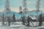 Stig Aspelin tavla, vinter, 68x48cm. M10/
