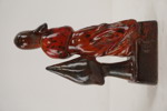 Birger Åberg Kvinna, keramiskt figur, röd. G1