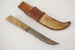 Jaktkniv, handtag i renhorn. C45/