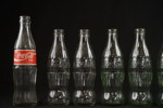 9st Vintage Coca Cola flaskor i glas. A78/