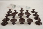 18st Vintage plastknoppar brun. A81/